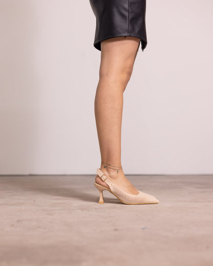 Décolleté slingback mesh