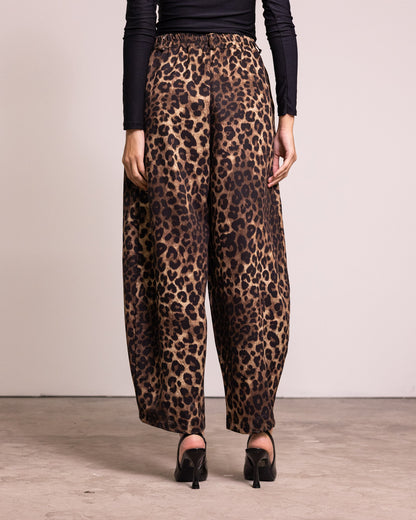 Pantalone palazzo leopardato