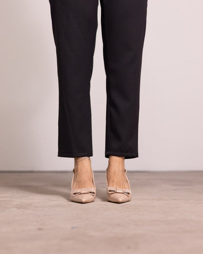 Décolleté slingback fiocco