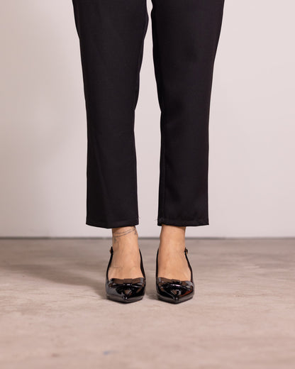 Décolleté slingback fiocco