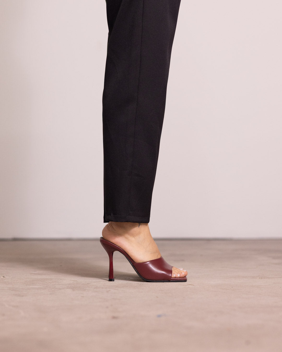 Sabot tacco lucido a stiletto