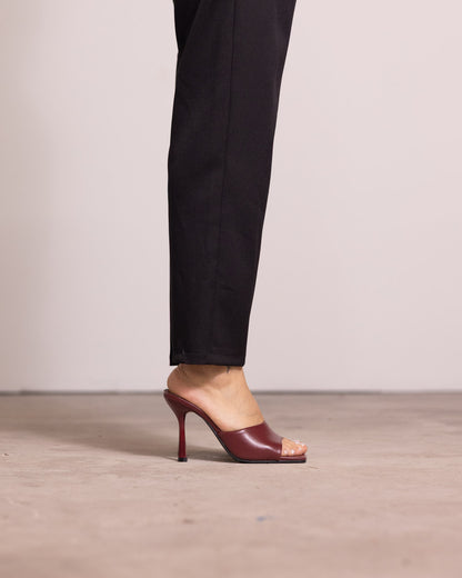 Sabot tacco lucido a stiletto