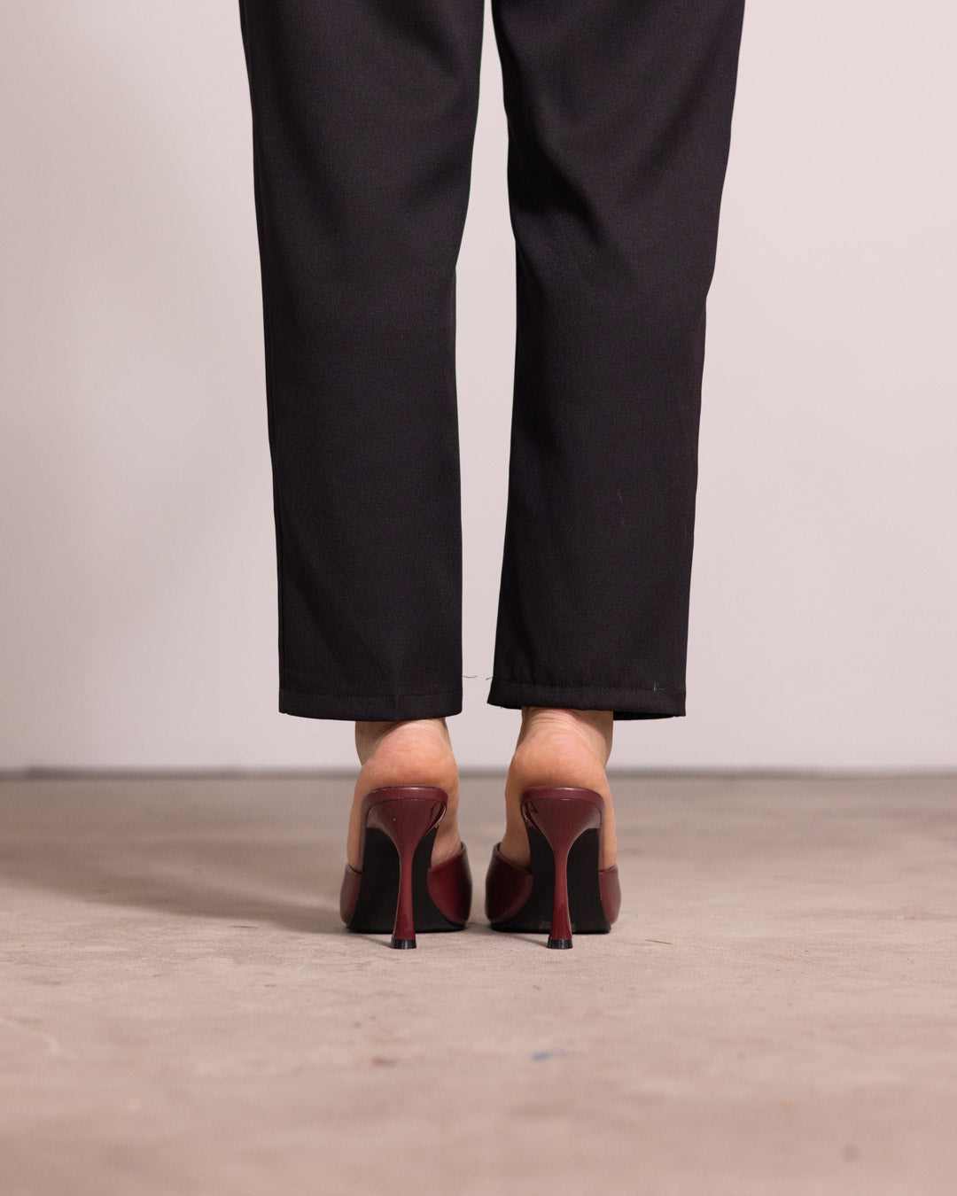 Sabot tacco lucido a stiletto