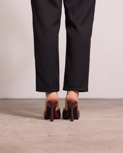 Sabot tacco lucido a stiletto