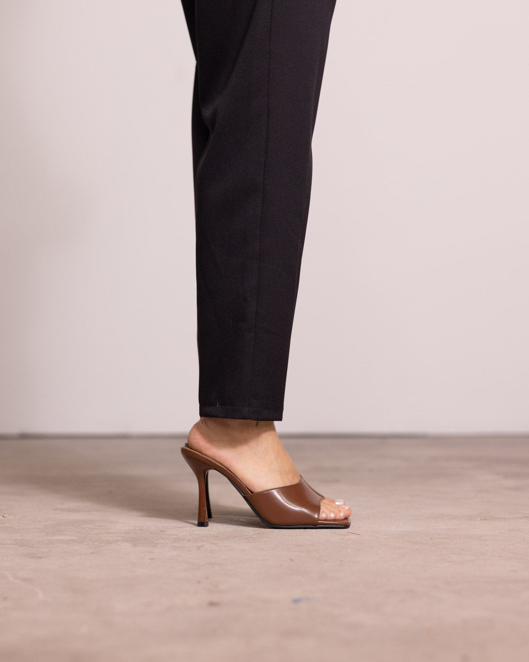 Sabot tacco lucido a stiletto