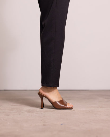 Sabot tacco lucido a stiletto