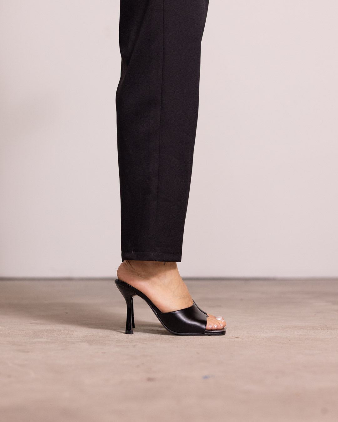 Sabot tacco lucido a stiletto