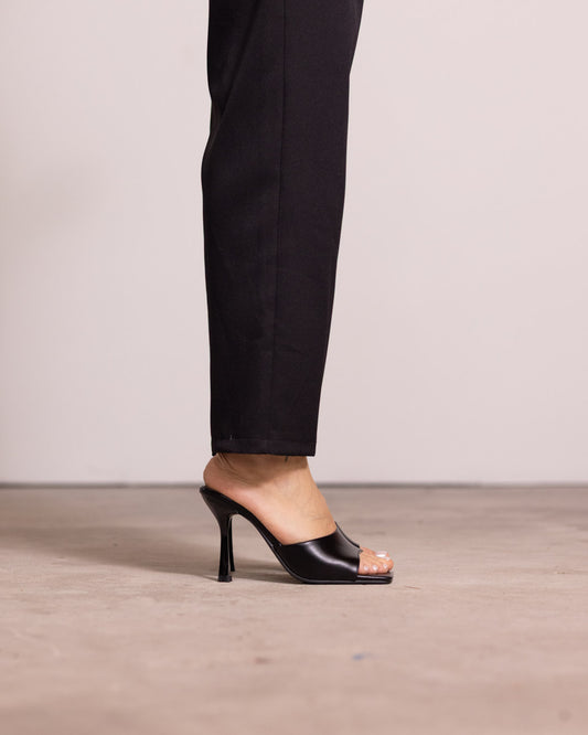 Sabot tacco lucido a stiletto