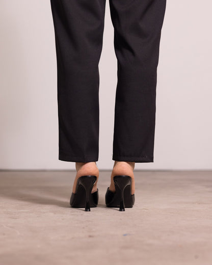 Sabot tacco lucido a stiletto