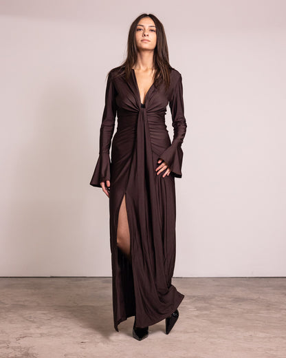 Vestito con manica a campana